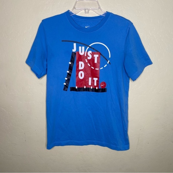 Nike Dri-fit Just Do It T-Shirt Blue Size S - Picture 2 of 8